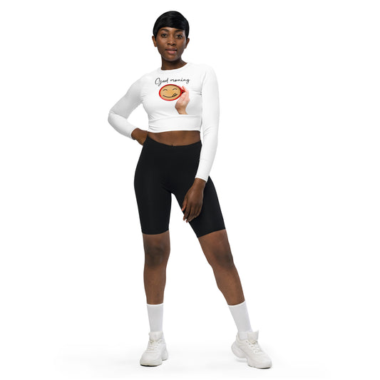 Recycled Long-Sleeve Crop Top