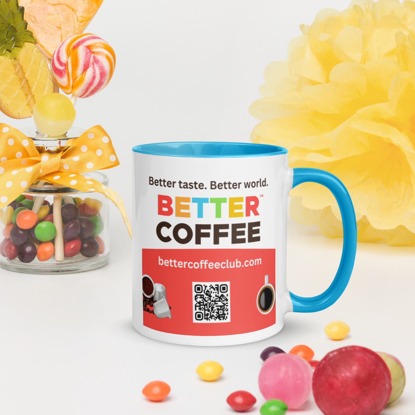 Logo Mug with Color Inside (available in 5 colors)